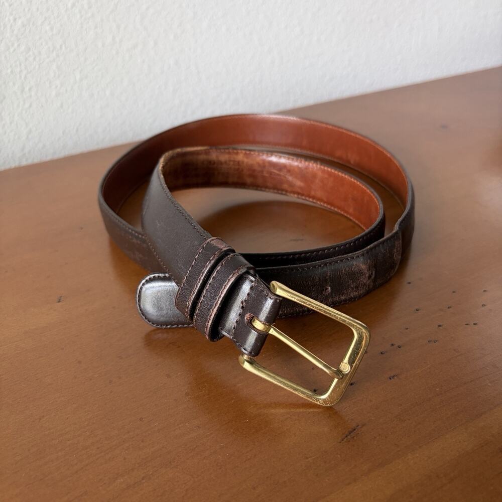 Coach Men’s Dress Leather Belt Brown Size 40, vintage, classic, casual, preppy